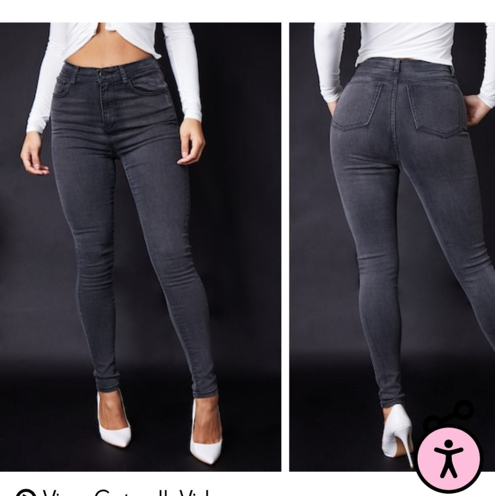 Prettylittlething 5 pocket skinny jeans nwt